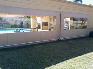 Roller Blinds with clear PVC windows